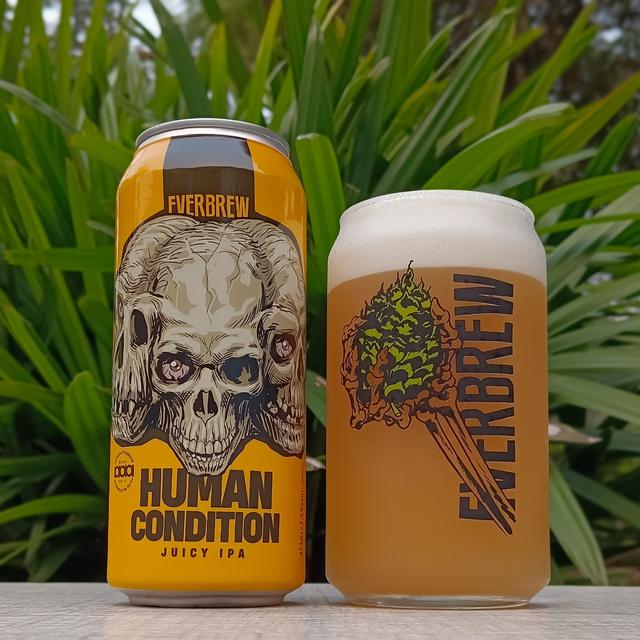 Lata 473ml rótulo Human Condition - New England/ Hazy - Cervejaria Everbrew.