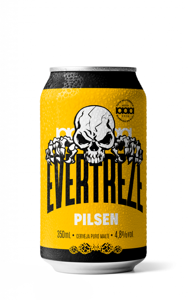 Cerveja Evertreze Pilsen lata 350ml.