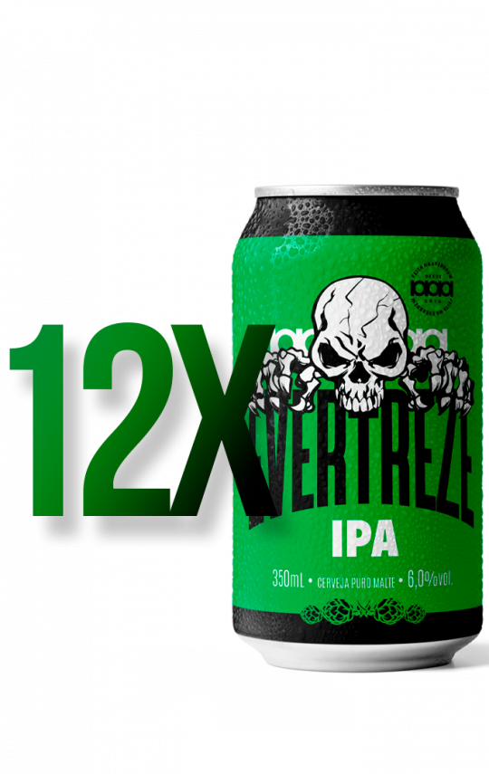 Mockup Caixa 12 unidades Evertreze IPA lata 350ml.