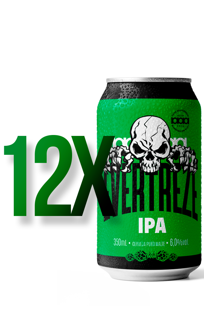 Mockup Caixa 12 unidades Evertreze IPA lata 350ml.