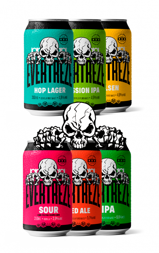 Latas da Linha Evertreze 350ml.