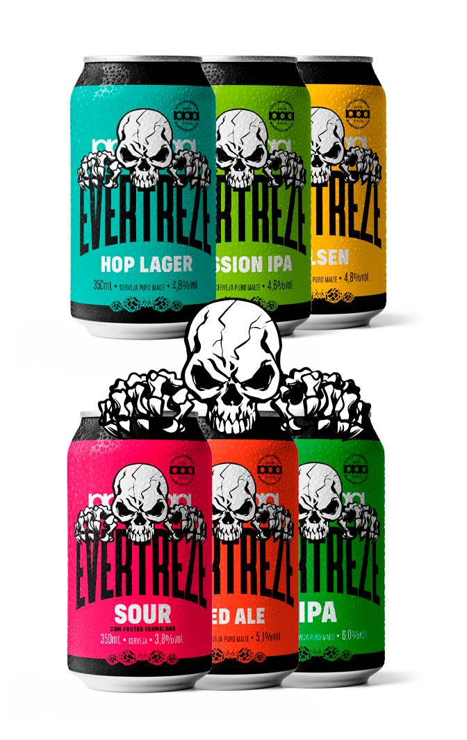 Latas da Linha Evertreze 350ml.