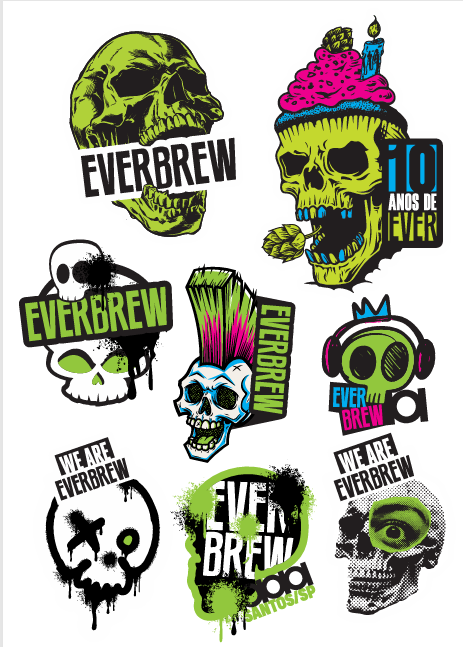 Cartela Adesivos Everbrew
